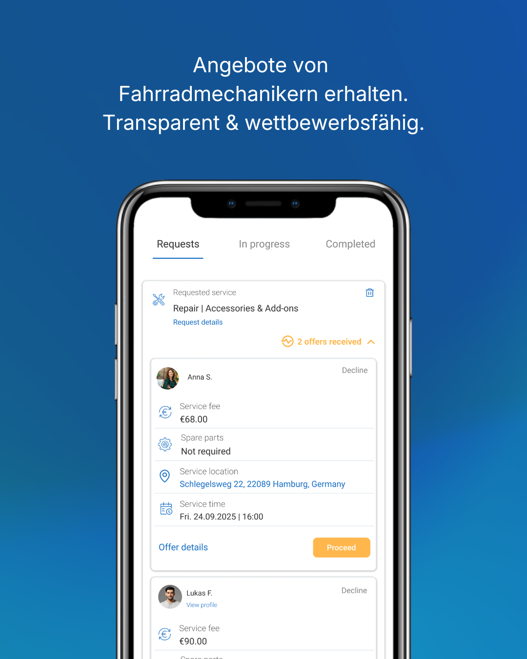 PEDAL24 App – Angebote