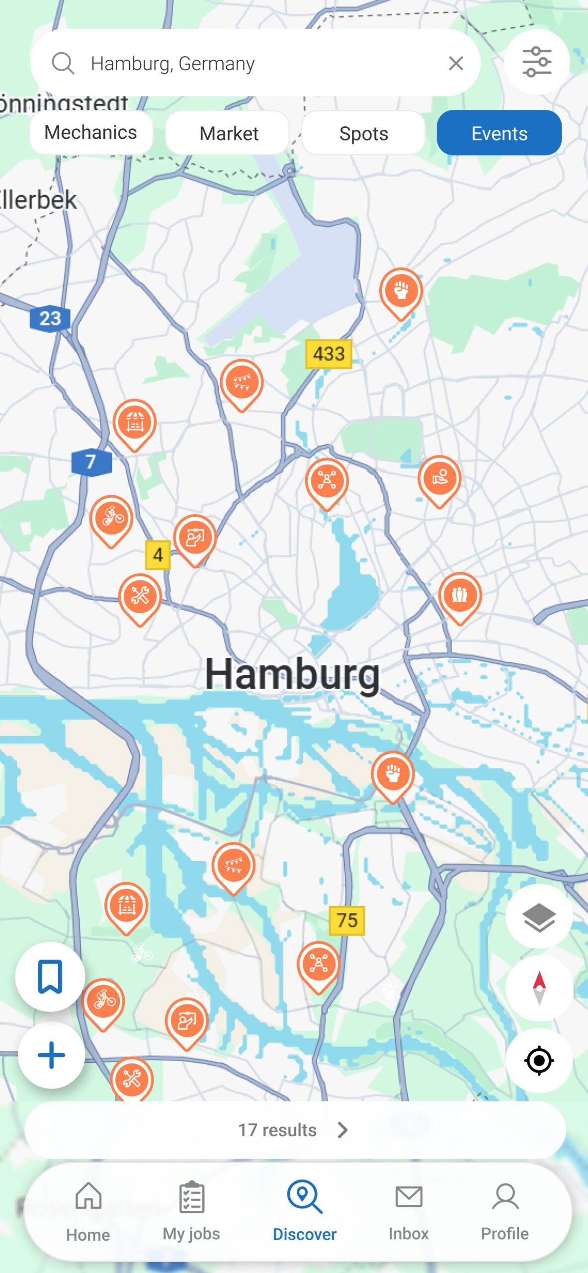 A published community event in the PEDAL24 app